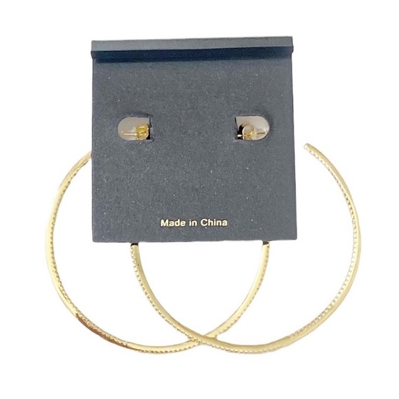 Rachel Zoe CZ GP Hoop Earrings - Picture 3 of 4